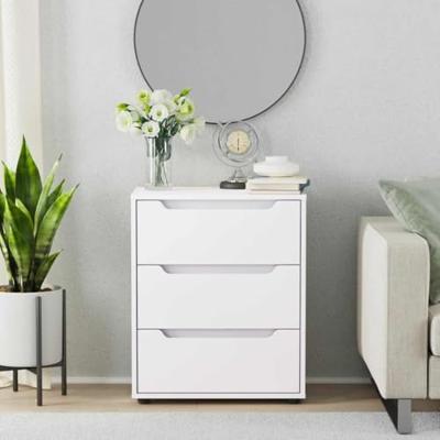 Dressoir VISNES 60x40x73 cm bewerkt hout wit Dressoir VISNES 60x40x73 cm bewerkt hout wit