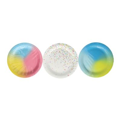 Papieren Feest Borden 23cm, 10st.