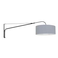 Steinhauer WandlampElegant Classy zwart met lichtblauwe kap - 3922ZW - thumbnail