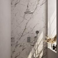 Inbouw regendouche set met 3-weg omstelling, 30 cm douchekop en handdouche - thumbnail