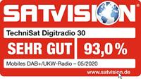 TechniSat DIGITRADIO 30 - waterdichte DAB+ douche radio (FM, DAB digitale radio, geïntegreerde oplaadbare batterij, Bluetooth, waterdicht IPX5, wekker, favoriet geheugen, hoofdtelefoonaansluiting) wit - thumbnail