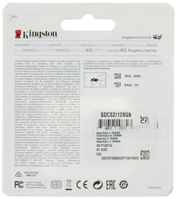 Kingston Canvas Select Plus micro SDXC 128 GB geheugenkaart + adapter - thumbnail