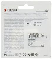 Micro SD geheugenkaart met adapter Kingston SDCS2/128GB exFAT 128 GB - thumbnail