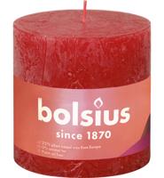 Bolsius kaars rustiek 10x10 cm delicate red - thumbnail