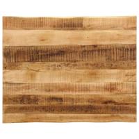 Tafelblad met natuurlijke rand 90x80x2,5 cm massief mangohout - thumbnail