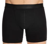 HOM HO1 Zwarte Lange Boxershorts Horizontale Gulp Modal En Katoen 3-Pack - thumbnail