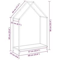 Brandhoutrek 60x25x90 cm koudgewalst staal zwart - thumbnail
