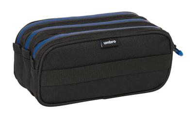 Pennenetui met 3 vakken Kelme Jet black Zwart 21,5 x 10 x 8 cm