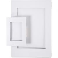 Creativ Company Passepartout lijsten, afm a4+a6, 230 gr, wit, 2x60 stuk/ 1 doos - thumbnail