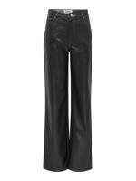 Only Onljuicy-lana Hw Wide Faux Le Pant Pnt Broek 4893860 Black White Stitching - thumbnail