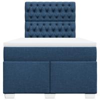 Boxspring met matras stof blauw 80x200 cm - thumbnail