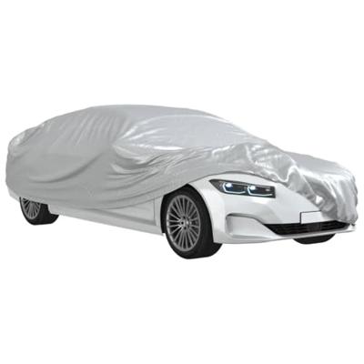 VidaXL Autohoes voor sedan met gespriemen l peva zilverkleurig