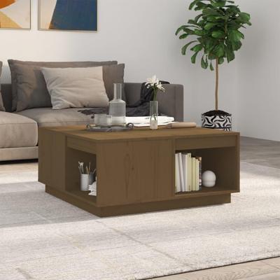 Salontafel 80x81x36,5 cm massief grenenhout honingbruin Salontafel 80x81x36,5 cm massief grenenhout honingbruin