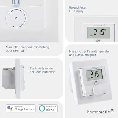 Homematic IP Wandthermostaat HmIP-BWTH24 24 V Homematic IP Wandthermostaat HmIP-BWTH24 24 V