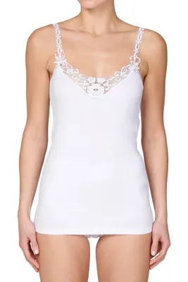 Toker dames Hemdje kant smal bandje 226/1 - Kanten dames onderhemd - Smalle bandjes - ondergoed - 42 - Zwart - Top - Singlet - 42