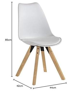 Eetkamerstoel / kuipstoel 'Lærke', kleur Wit