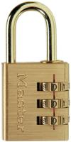 Hangslot MasterLock combinatieslot messing 30mm - thumbnail