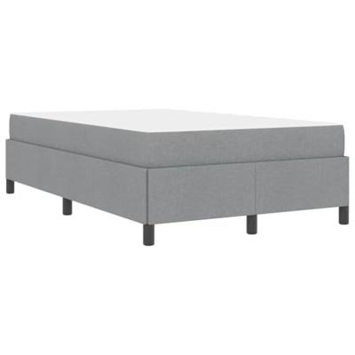 Boxspring bed Lichtgrijs en zwart 120 x 190 cm
