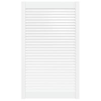VidaXL Kastdeur met lamellen 99,3x59,4 cm massief grenenhout wit - thumbnail