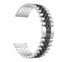 Garmin Venu / Sq / Sq2 / 2 plus - Stalen band - Zilver / zwart - thumbnail