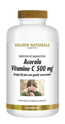 Golden Naturals Acerola Vitamine C 500mg Tabletten