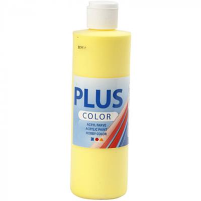 Plus Color acrylverf, primair geel, 250 ml/ 1 fles