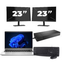 HP ProBook 440 G9 - Intel Core i3-12e Generatie - 14 inch - 16GB RAM - 256GB SSD - Windows 11 + 2x 23 inch Monitor - thumbnail