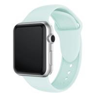 Dubbele klinknagels siliconen horloge Band voor Apple Watch serie 3 & 2 & 1 38mm (turkoois) - thumbnail