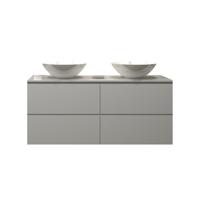 Badkamermeubelset Gliss Zeus 140 cm Mat Wit Met Waskom - thumbnail