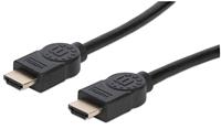 Manhattan 354837 HDMI-kabel HDMI Aansluitkabel HDMI-A-stekker, HDMI-A-stekker 1.00 m Zwart 4K UHD, Audio Return Channel (ARC), Vergulde steekcontacten - thumbnail