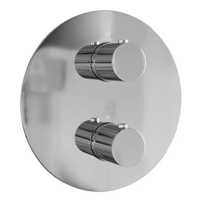 Brauer Stripe 3-weg inbouwthermostaat rond met in- en afbouwdelen chroom