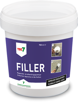 Tec7 Filler pot Alles-in-één vulmiddel en afwerkingsplamuur 750ml - 601075000