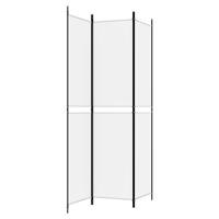 Kamerscherm met 3 panelen 150x220 cm stof wit - thumbnail