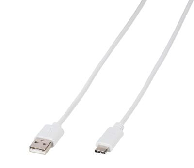 Vivanco USB-kabel USB 2.0 USB-A-stekker, USB-C™ stekker 1.00m wit