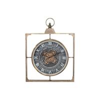 Muurklok Home ESPRIT Zwart Gouden Kristal Ijzer 60 x 9 x 80 cm - thumbnail