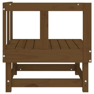 Tuinhoekbanken 2 st massief grenenhout honingbruin - thumbnail