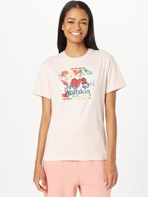 Jack wolfskin Flower Logo Dames T-shirt Light Blush L