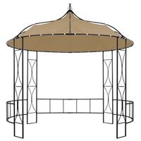 VidaXL Prieel rond 300x290 cm taupe - thumbnail