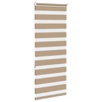 VidaXL Zebra blind 55x150 cm stofbreedte 50,9 cm polyester zandbruin - thumbnail