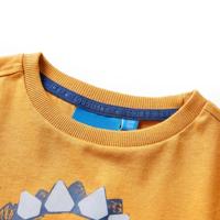 Kindershirt met lange mouwen dinosaurusprint 116 donkerokerkleurig - thumbnail