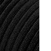 EDM Omsponnen snoer 2x0,75qmm zwart 25m - thumbnail