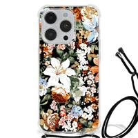 Case voor iPhone 14 Pro Dark Flowers - thumbnail