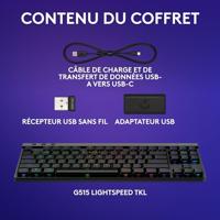 Logitech G G515 Lightspeed TKL toetsenbord Draadloos Zwart Azerty Frans - thumbnail