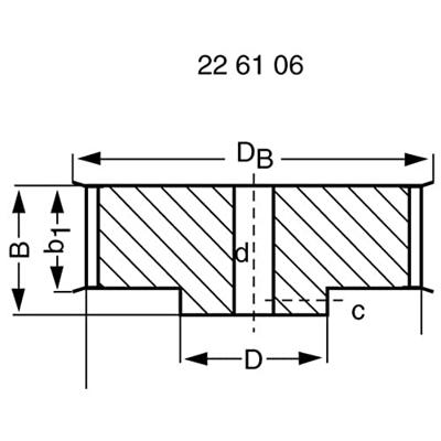 Aluminium Tandriemschijf Reely Boordiameter: 8 mm Diameter: 45 mm Aantal tanden: 25