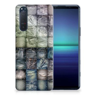 Silicone Back Cover Sony Xperia 5II Spijkerbroeken Silicone Back Cover Sony Xperia 5II Spijkerbroeken