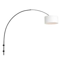 Steinhauer Wandlamp Sparkled light 8138zw zwart kap wit linnen - thumbnail