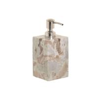 Zeepdispenser Home ESPRIT Wit Bruin Marmer Modern 7,5 x 7,5 x 18 cm - thumbnail
