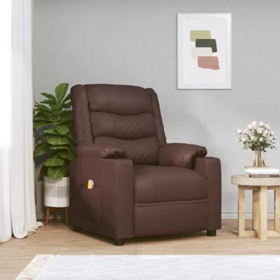 Massagestoel kunstleer bruin