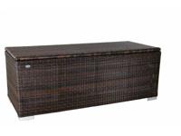 Kussen box III - Bruin - Rond vlechtwerk - thumbnail