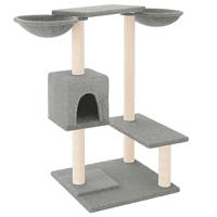 VidaXL Kattenmeubel met krabpalen 82 cm lichtgrijs - thumbnail